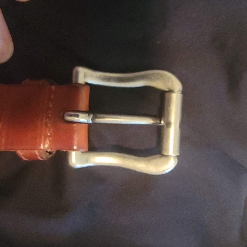 Coach Woven Leather British Tan Belt Size 38 - Picture 4 of 6